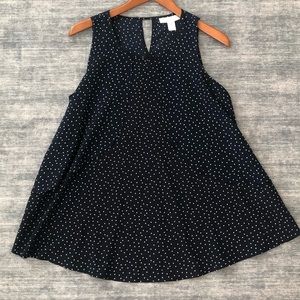 Motherhood Maternity tank in navy blue and white